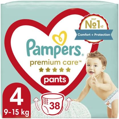 Трусики-памперсы Pampers Premium Care pants 4(38шт) підгузки-трусики