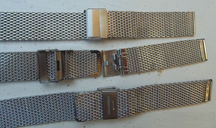 Bransoleta siatkowa milano srebrna lub czarna do zegarka