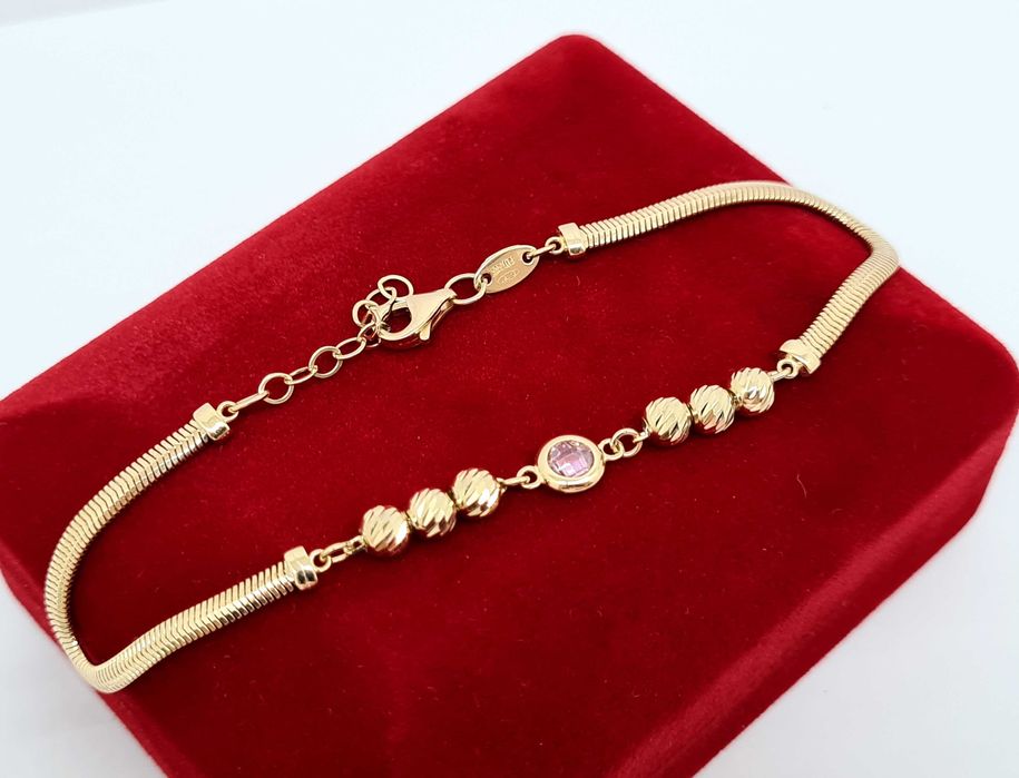 Śliczna złota bransoletka p.585