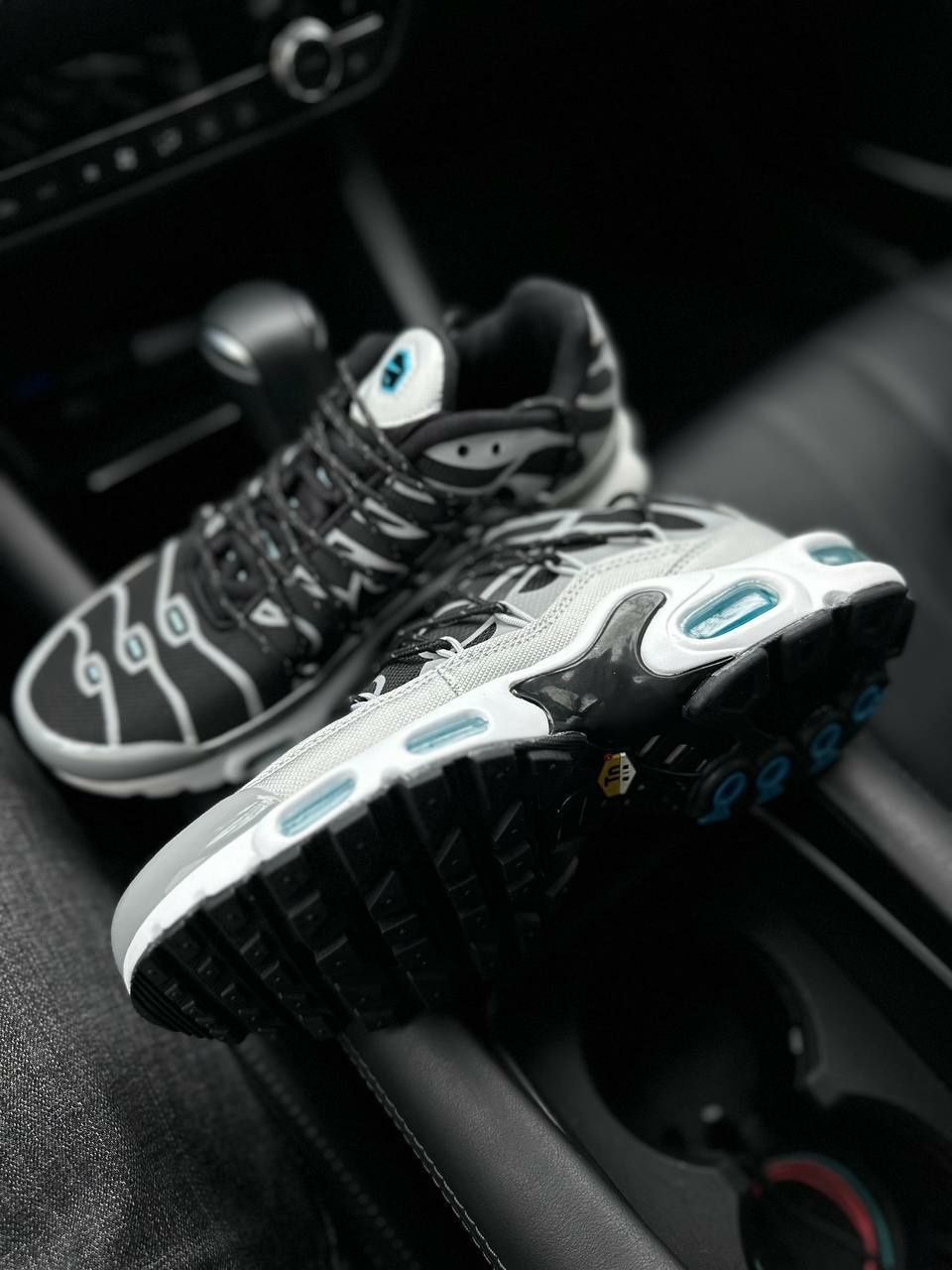 Nike air max tn plus lace toggle black grey/мужские кроссовки/nike