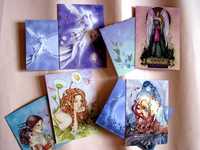 Красивые открытки с феями, эльфами в стиле фэнтези с конвертами, набор