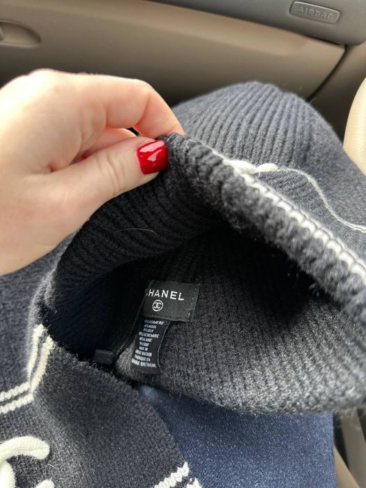 Зимовий комплект Chanel кашеміровий шерстяний шапка шарф