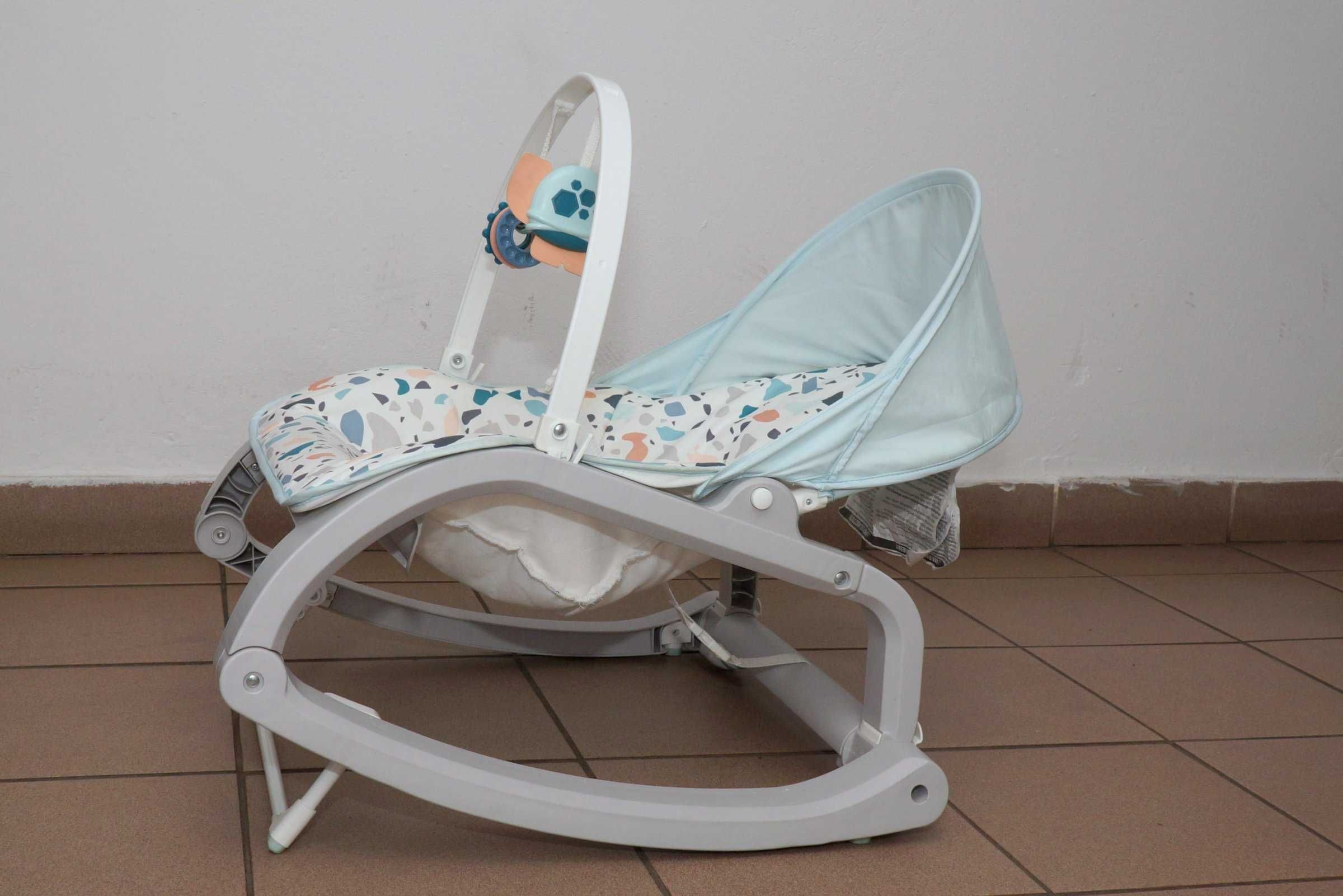 Bujaczek -leżaczek Fisher Price do 18 kg pastelowo niebieski+ wibracje