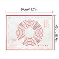 Silikonowa mata do kuchni, stolnica, do wyrabiania ciasta - 50x40 cm