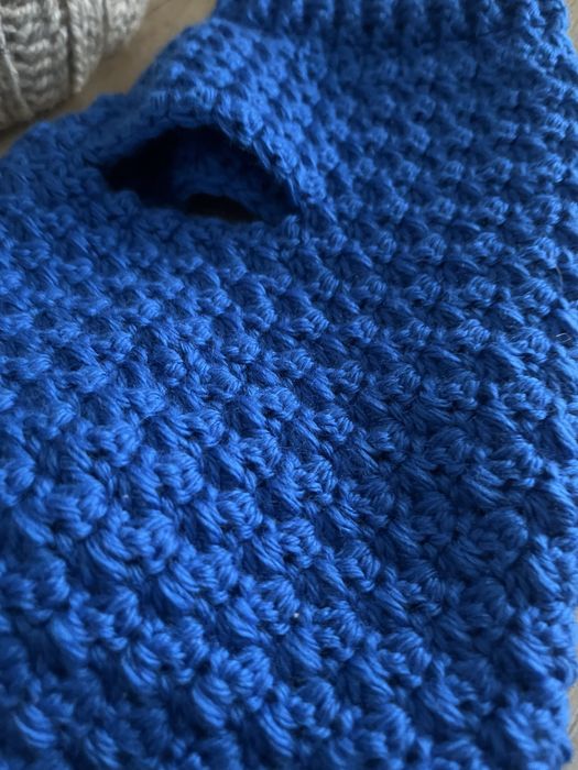 Sweterek dla psa chabrowy Roz.S handmade