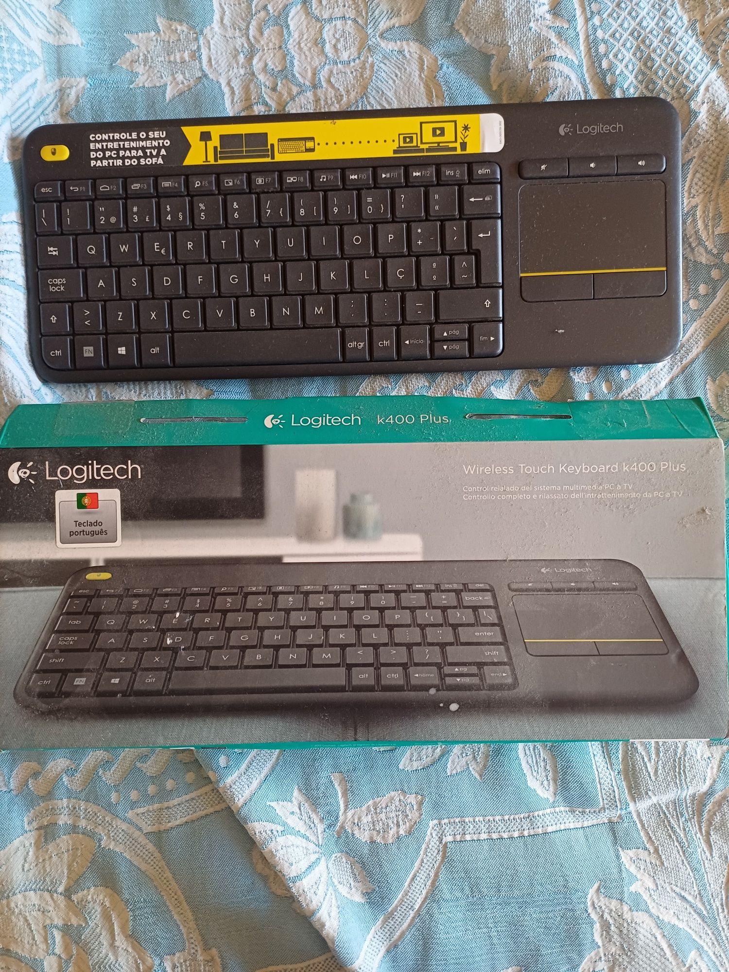 Teclado sem fios logitech k400 plus