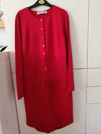 Sukienka czerwona sugarfree z guzikami do karmienia S