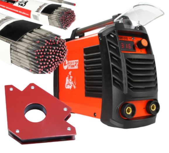Spawarka 315A + Elektrody + Kątownik Spawalniczy Mega Zestaw
