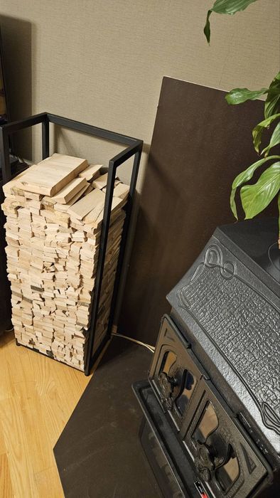 Дровница в стиле лофт, дровница из металла.