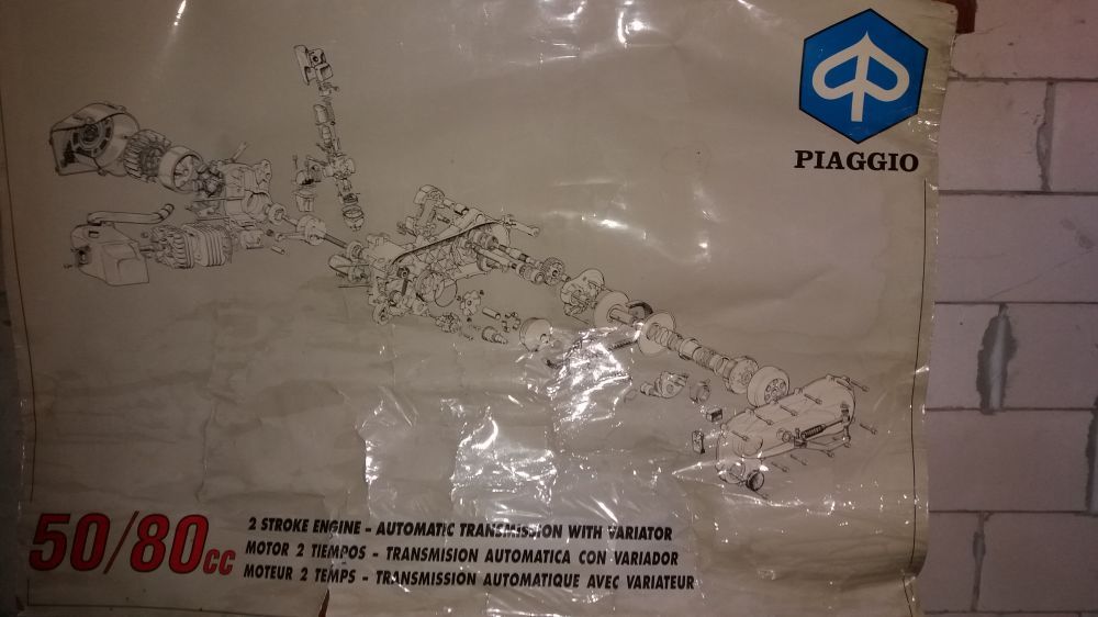 Piaggo 2T silnik schemat instrukcja budowa