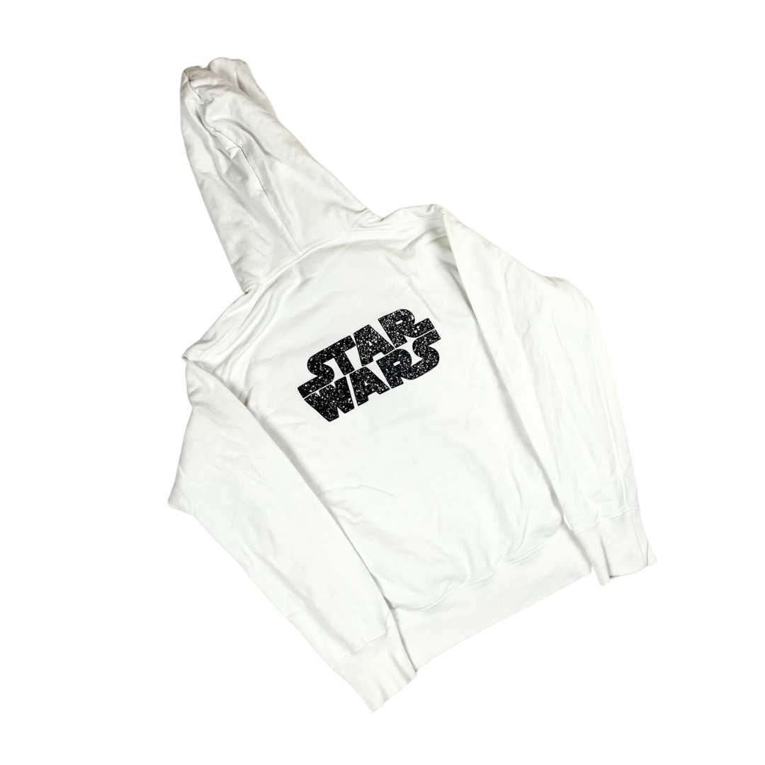 Uniqlo x Star Wars Trooper hoodie biała bluza z dużym nadrukiem