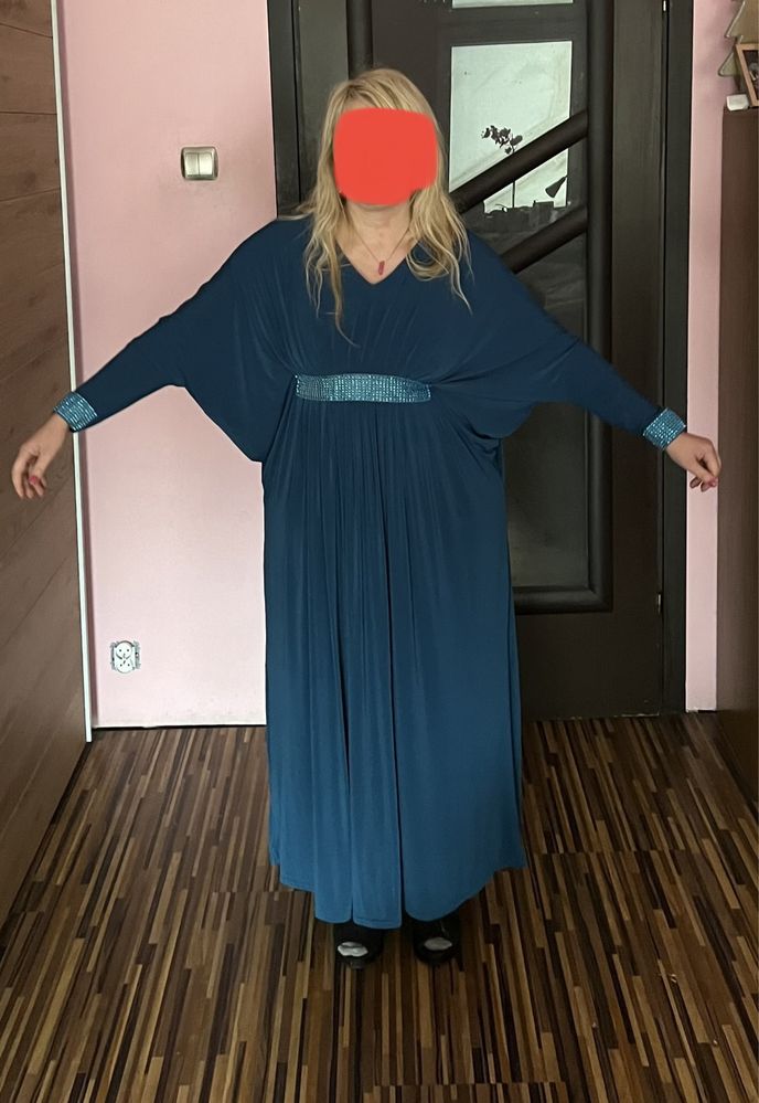 Abaya oversize niebieska