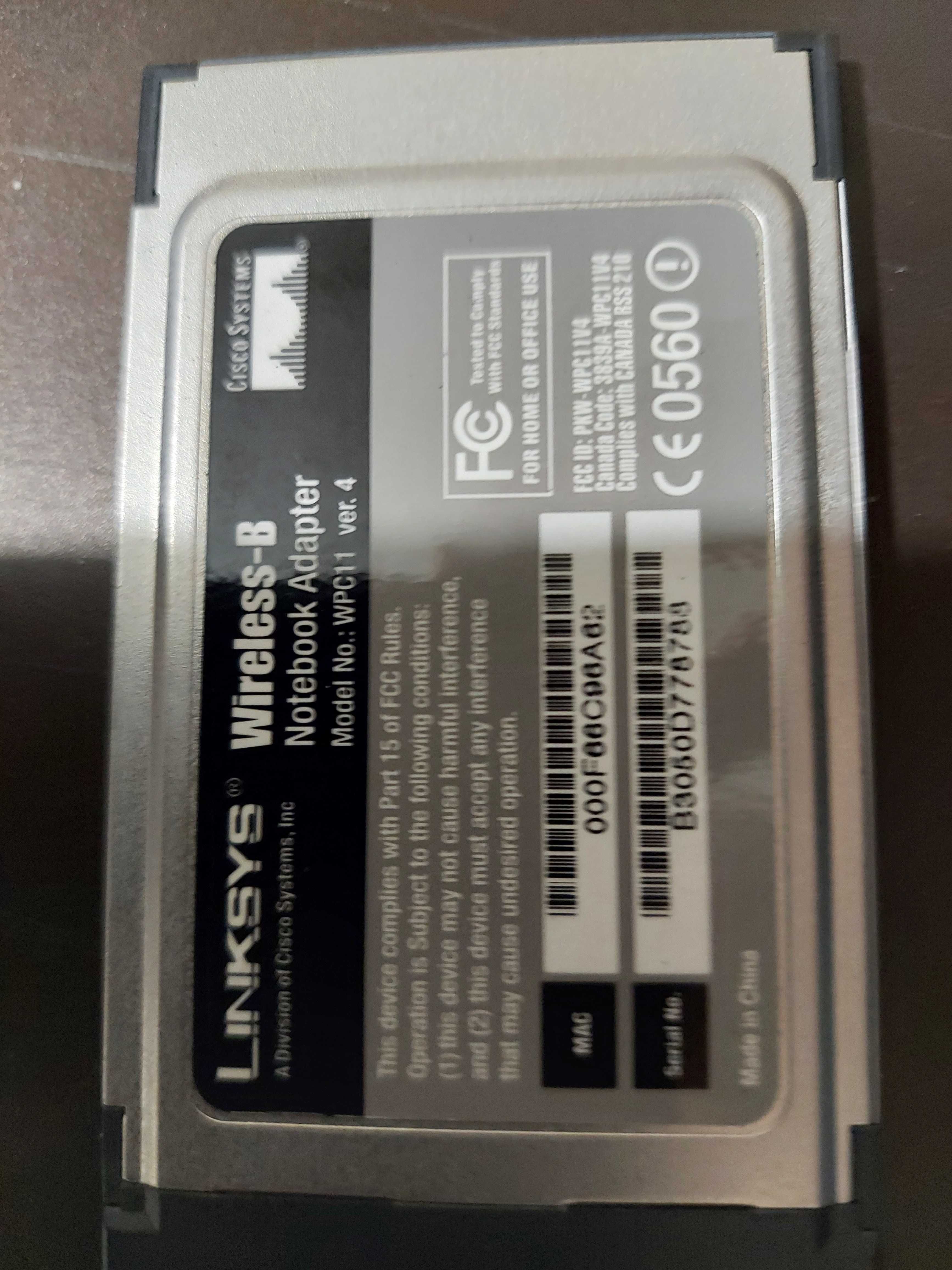 Adaptador Linksys Wifi b PCMCIA