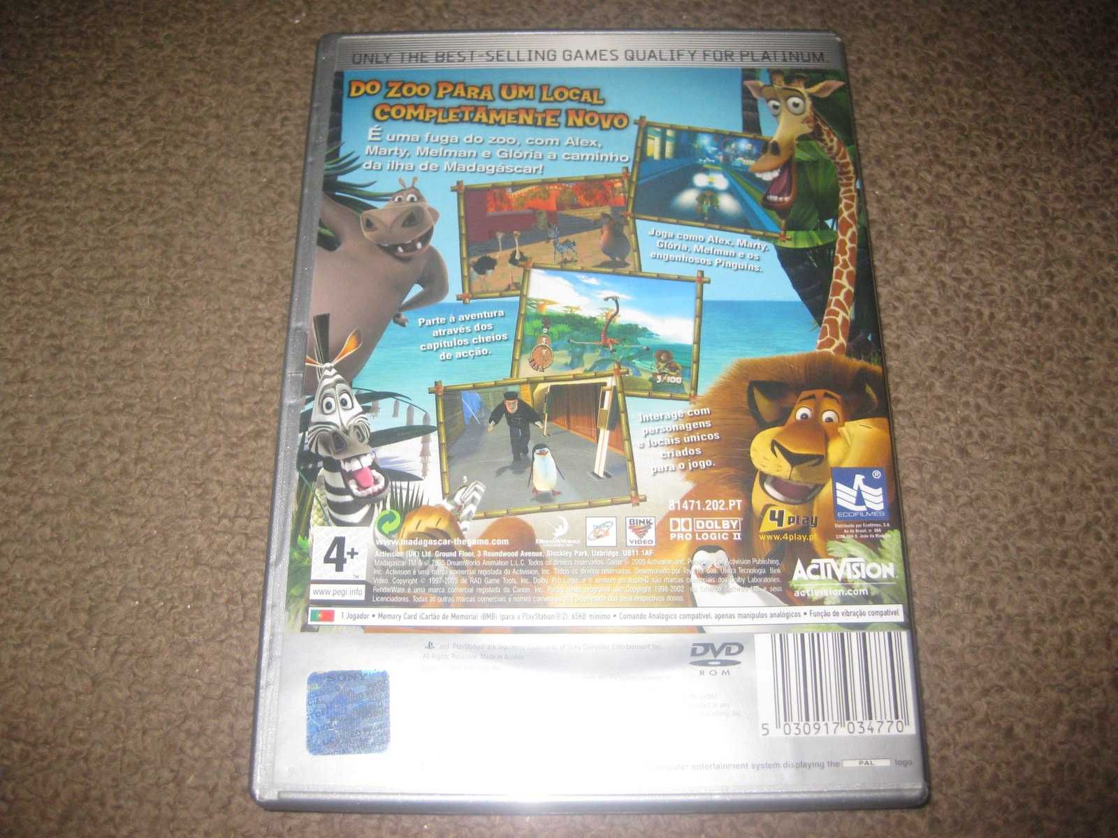 Jogo "Madagascar" para PS2/Completo!