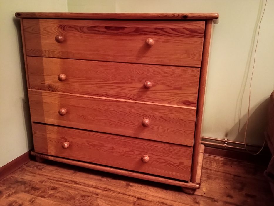 Komoda sosnowa, prowadnice do wymiany