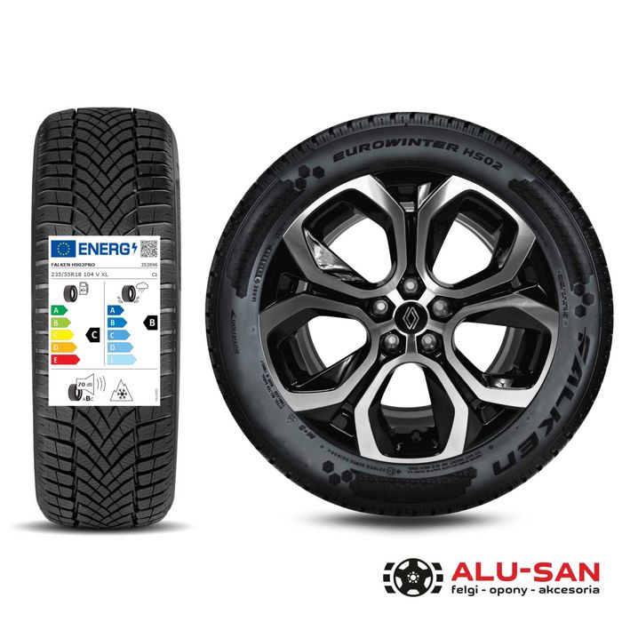 Nowe koła zimowe 18" Renault Symbioz Arkana Captur 215/55R18 Poler