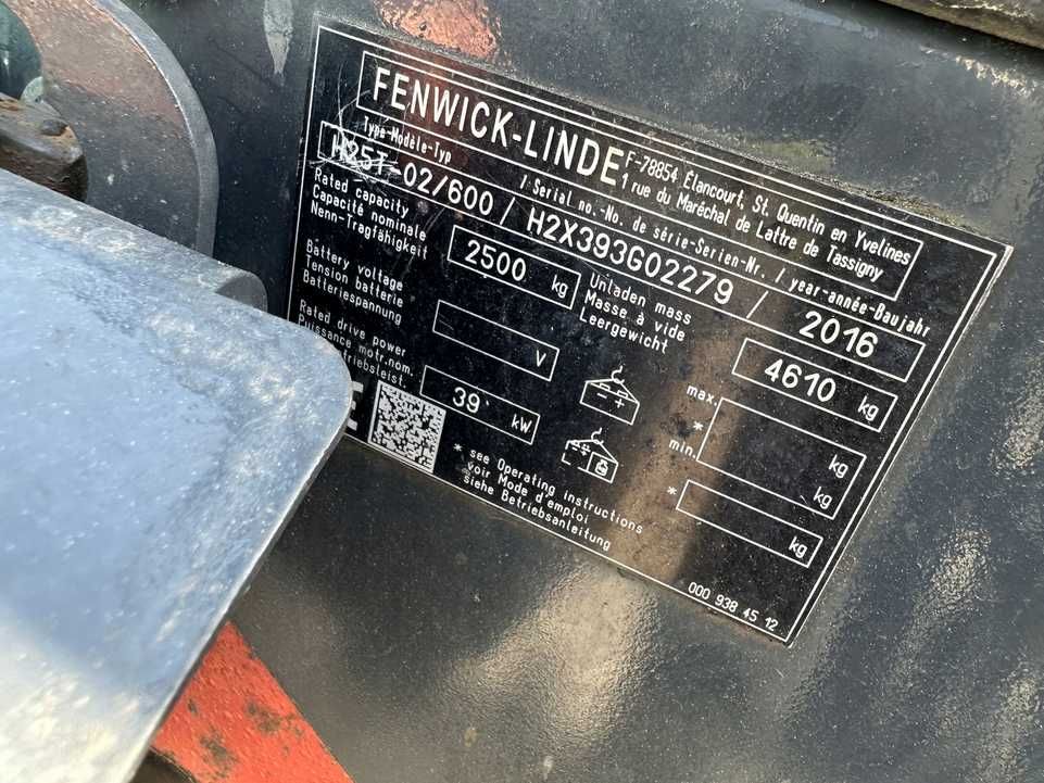 WÓZEK Widłowy LINDE H25T- 600 MM ROK 2016 TRIPLEX GAZ Półkabina , H30T