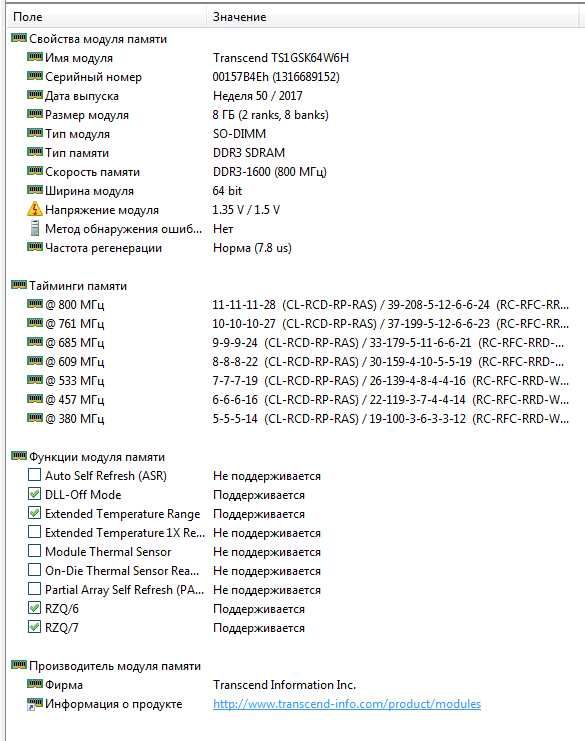 Память для ноутбука 8GB DDR3L SO-DIMM PC3L-12800 1600 оригинал