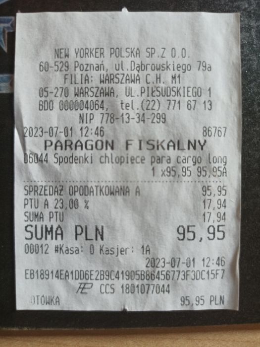 FISHBONE Spodnie cargo (M)