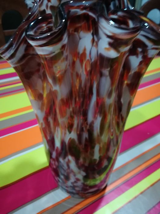 Jarra vidro soprado marinha grande vintage