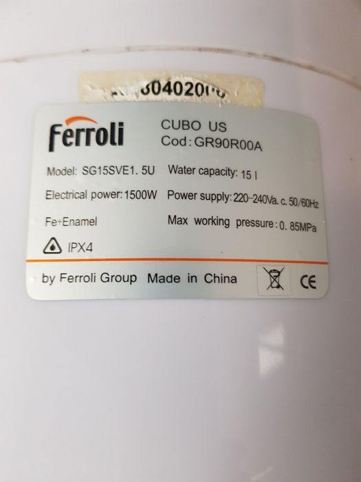 Bojler elektryczny Ferroli 15 l