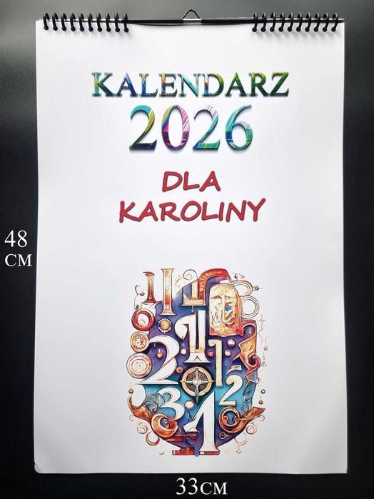 Kalendarz Rodzinny ścienny 2026 48cm/33cm A3+