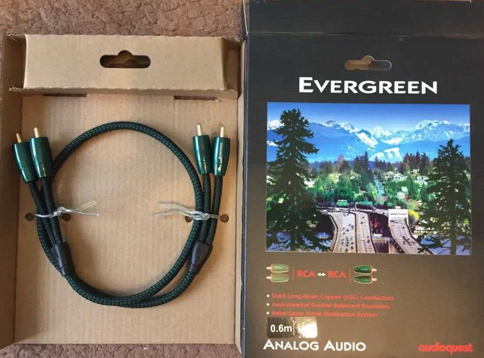 Межблочный кабель AUDIOQUEST 0.6m EVERGREEN RCA > RCA (interconnect)