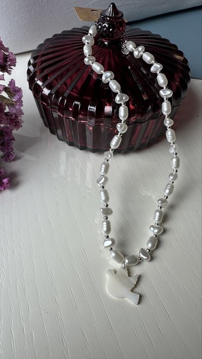 Чокер з голубом (натуральна мушля)