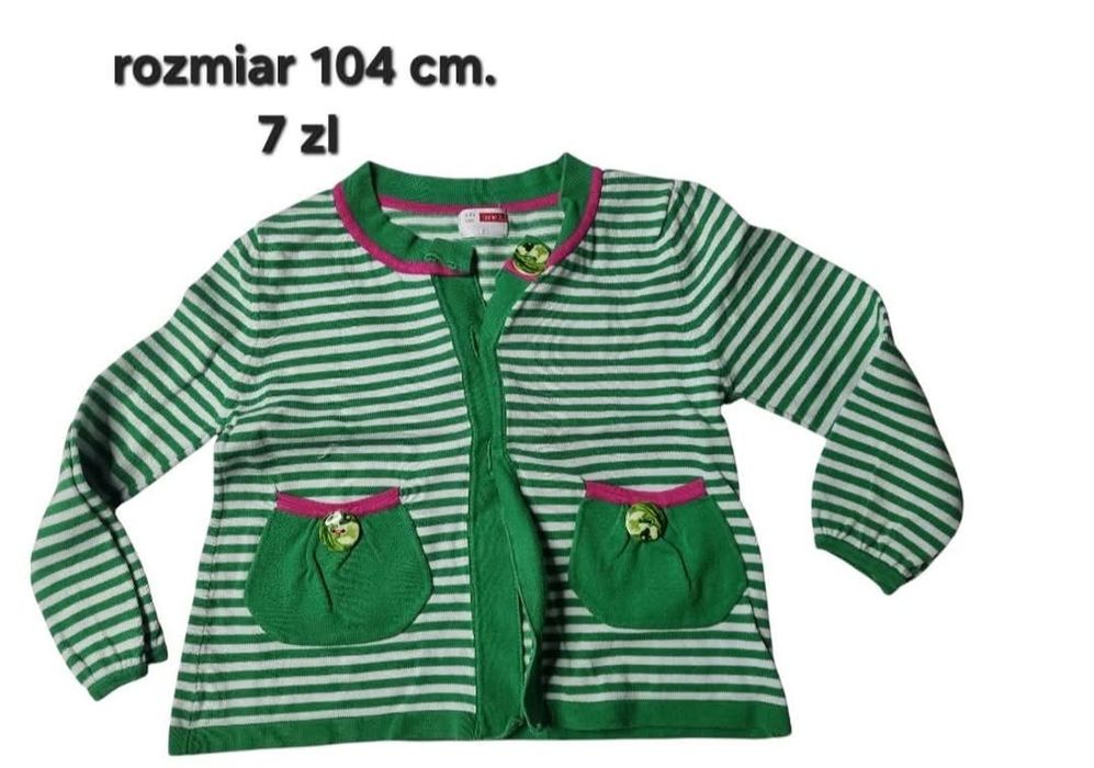 Zielony sweterek rozmiar 104 cm