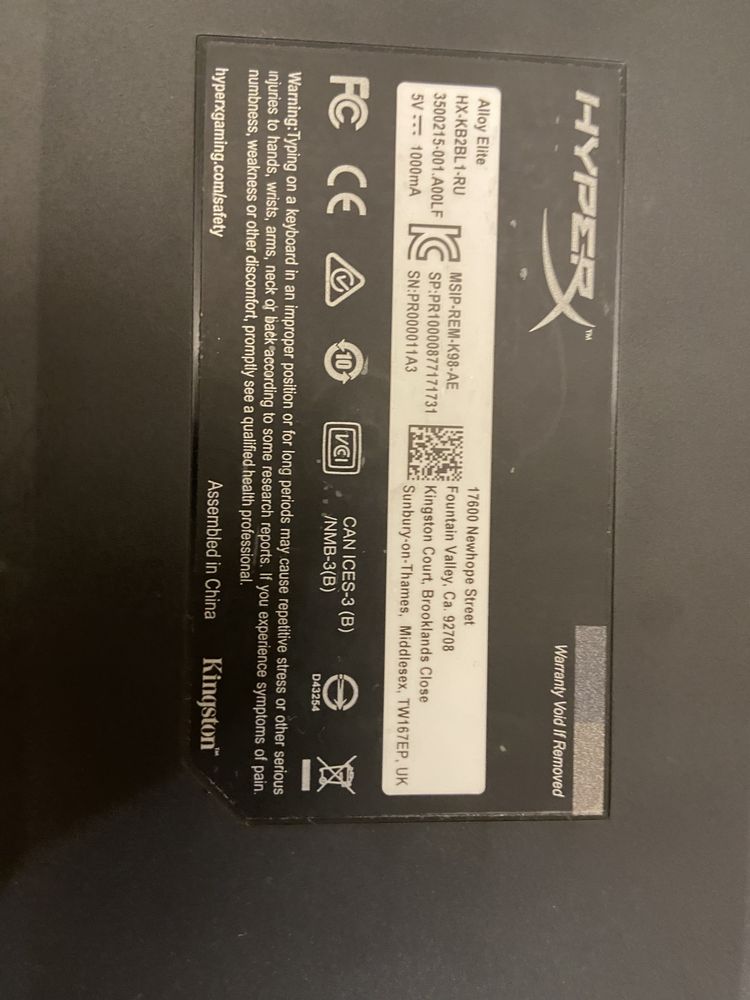 Клавіатура HyperX Alloy Elite