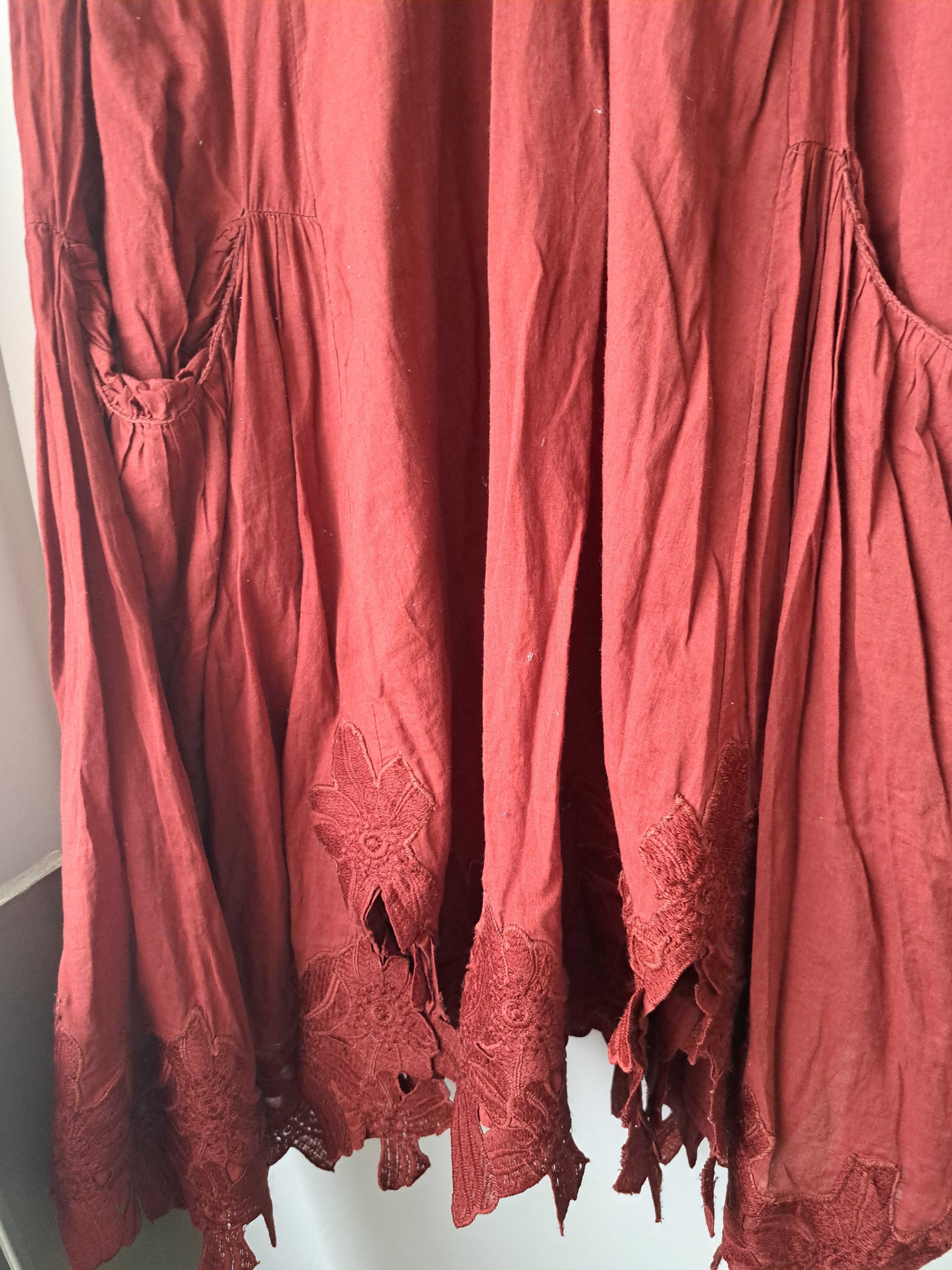 Sukienka bordo Massimo Dutti r 40