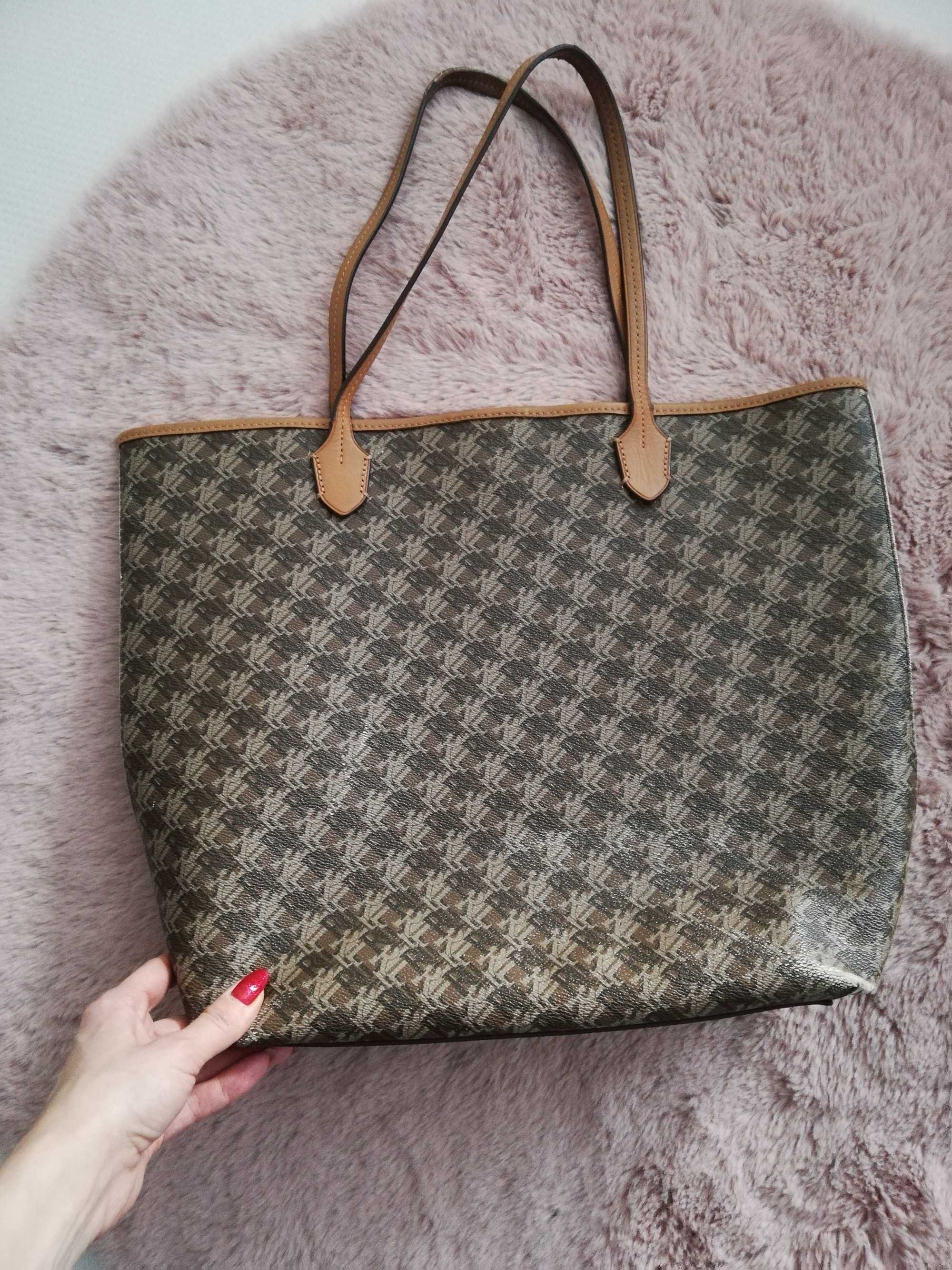 torebka RLL shopper bag Ralph Lauren 100% skóra jak Neverfull