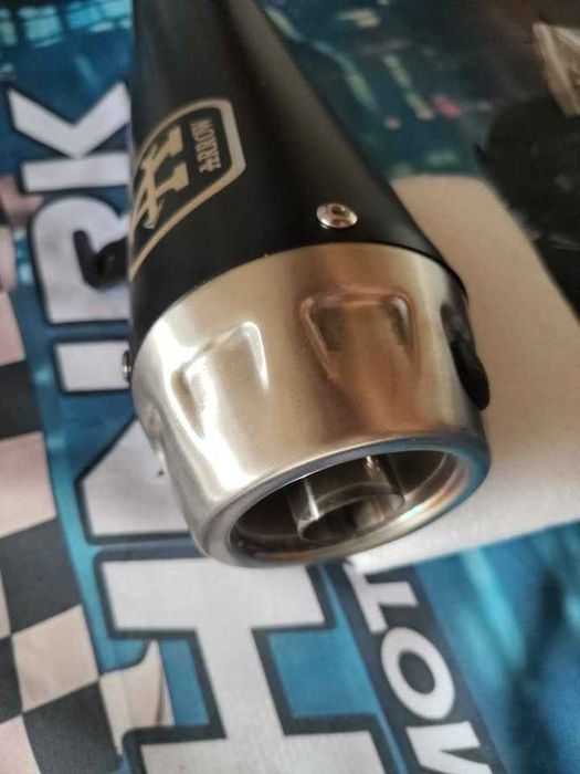 arrow -pro race dark - escape ponteira para moto black mate inox