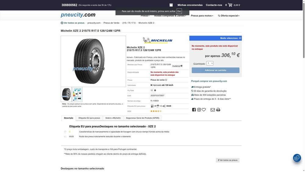 pneus  215/75 R17.5