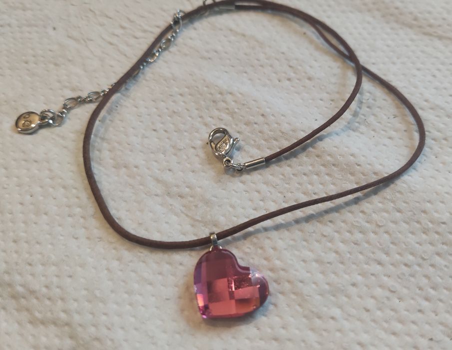 Naszyjnik Swarovski serce srebro 925 walentynki