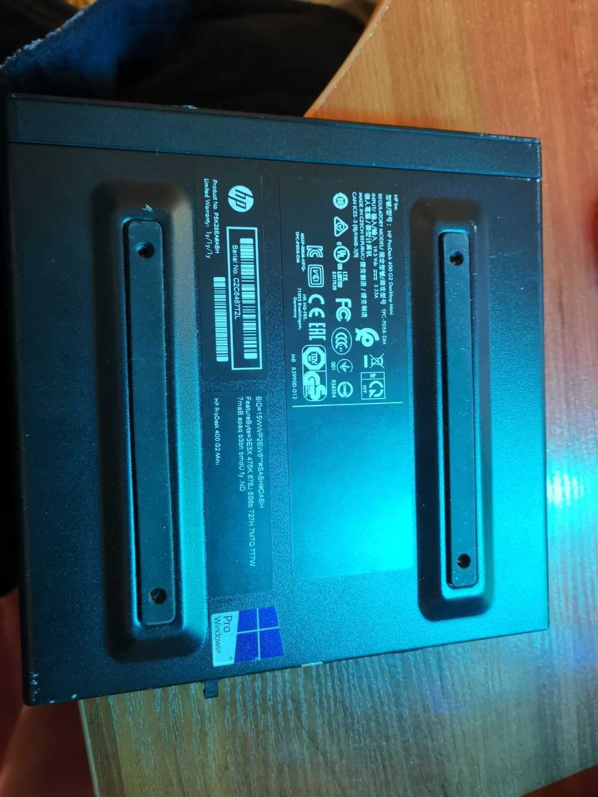 Микро компьютер HP ProDesk400 G2 Core I3-6100_8GbDDR4_256gSSD1TbHdWiFi