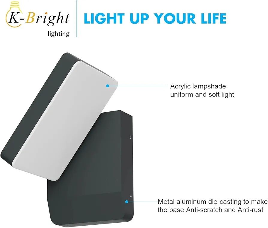 Lampa ścienna zewnętrzna k-bright 20w 4500k