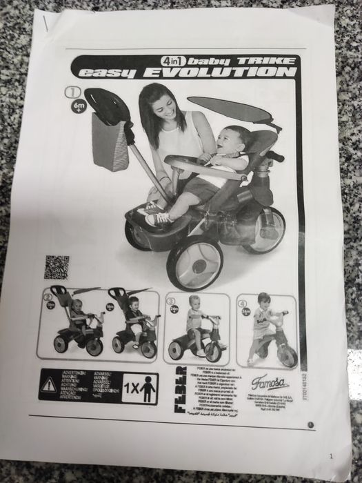 Triciclo evolutivo Feber, dos 6 meses aos 4 anos