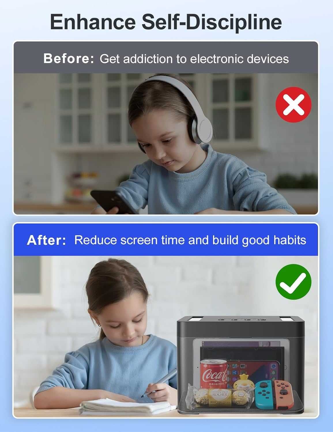 Pojemnik z Blokadą Czasową, Premium Metalowe Pudełko z Blokadą Czasową