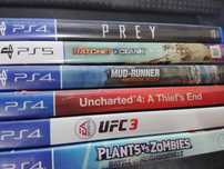 Zestaw 6 gier PS4/PS5 prey, ratchet, mudrunner ufc 3 uncharted plants