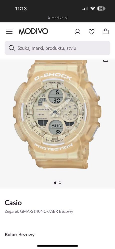 GShock GMA-S140 NC beż stan idealny