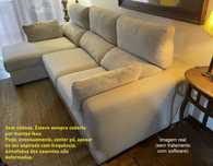 SOFÁ COM CHAISE LONGUE C/ ARRUMAÇÃO (praticamente sem uso) Bege - IKEA