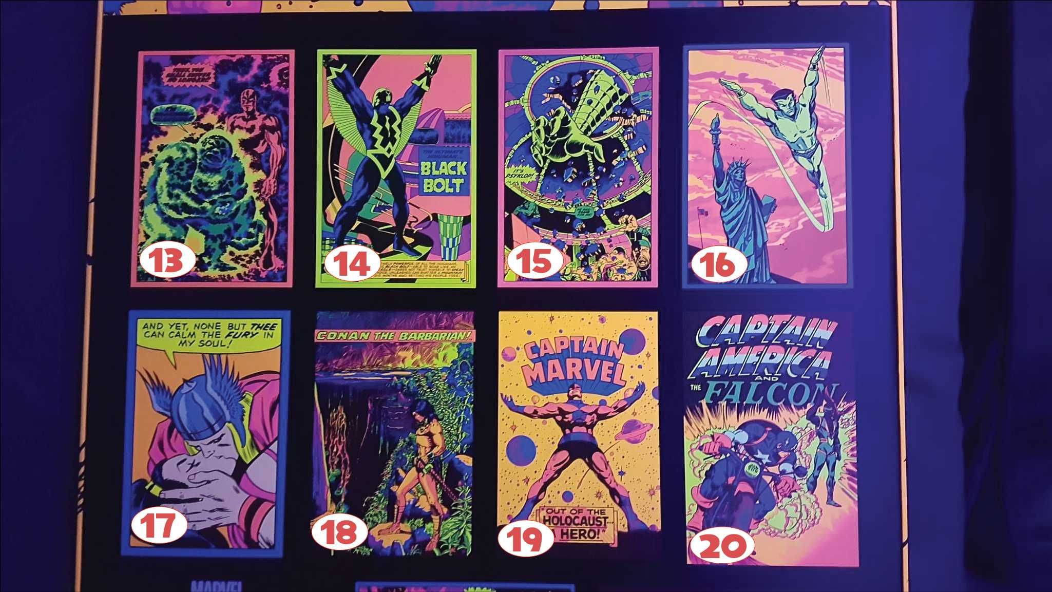 Posters Blacklight MARVEL- Posters oficiais de alta qualidade NOVOS.