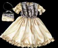Детское праздничное нарядное платье для девочки 6-7 лет с сумочкой