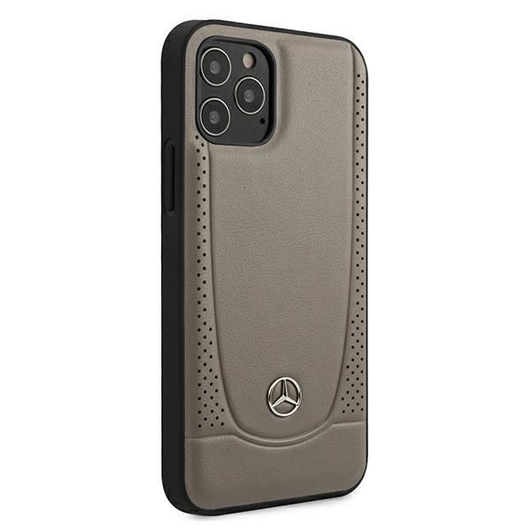 Etui Mercedes iPhone 12 Pro Max Brązowe, Skóra Perforowana