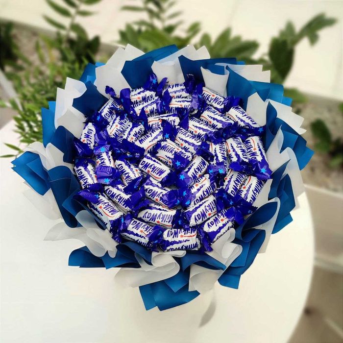 Słodki bukiet ze slodyczy Milky Way. Prezent na Urodziny, Imeniny