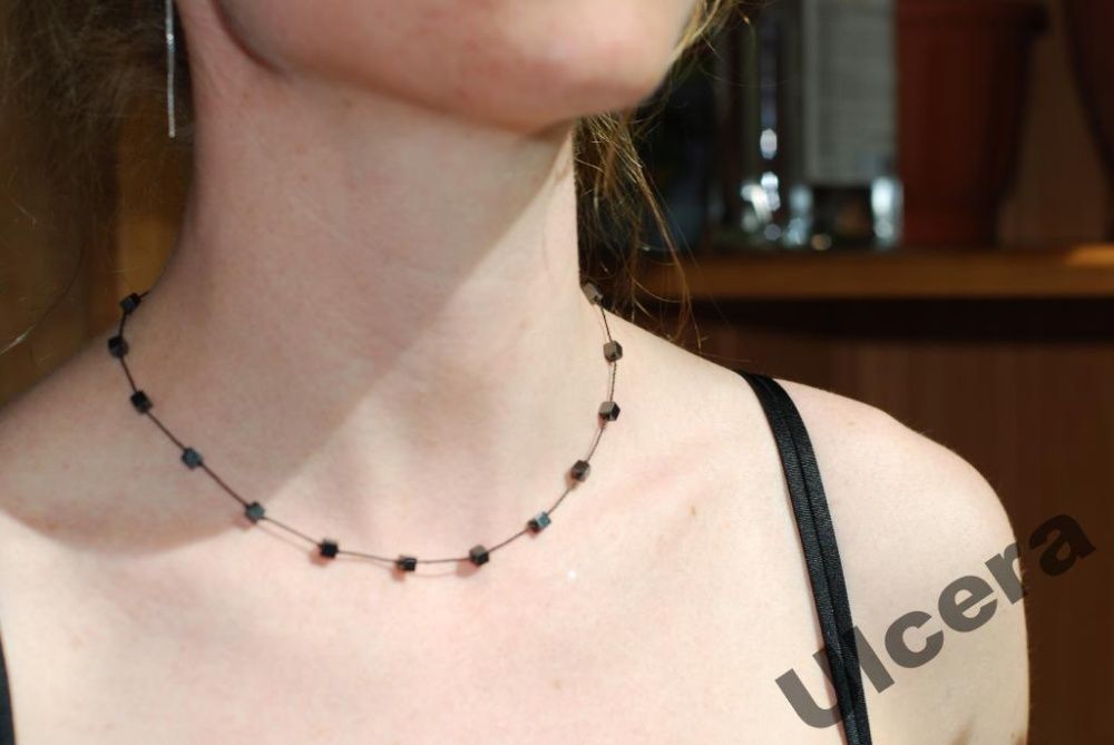 Набор бусы+ серьги с натур. гематитом