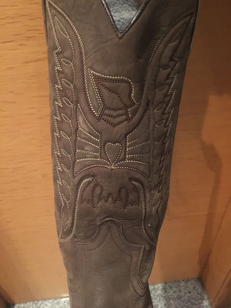 SENDRA boots 42 Texanas botas pele