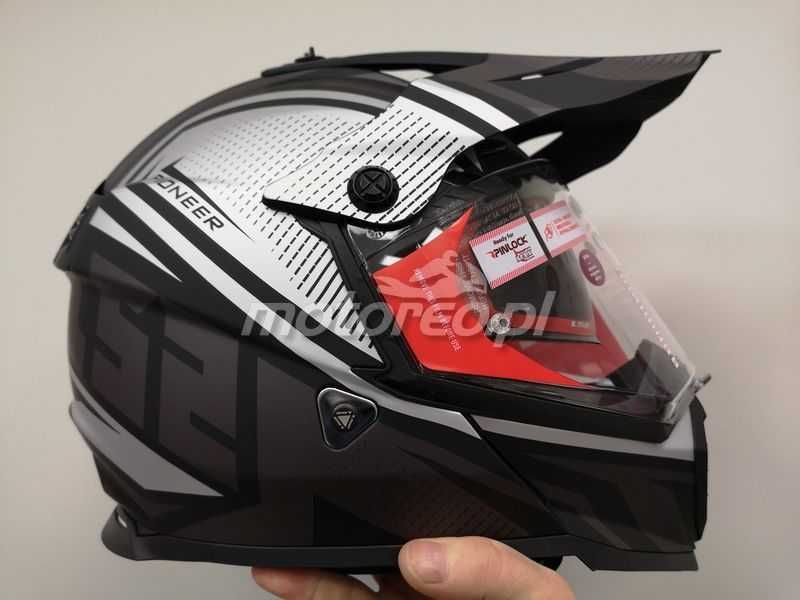 HIT! Kask LS2 MX436 Pioneer Evo MASTER Mat Titanium Enduro/Cross