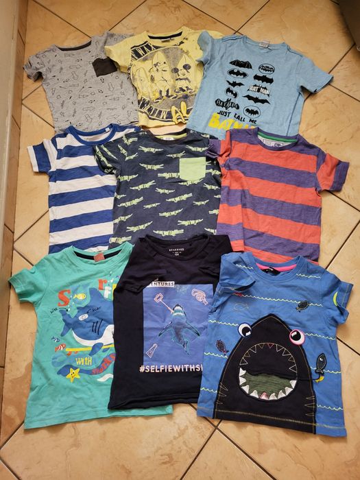 Koszulki dla chłopca roz.98/104 oryginalne różne firmy 9szt.